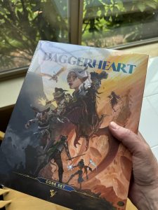 Image of Daggerheart, the Darrington Press TTRPG that plays loose with the rules to boost the theatrics; a.k.a. "D&Dish"